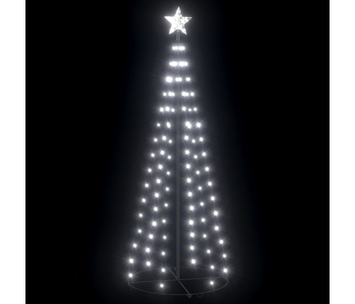 Árbol de Navidad forma de cono 100 LED blanco frío 70x180 cm