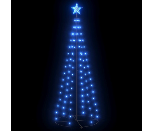 Árbol cono de Navidad 100 LEDs azul 70x180 cm