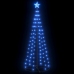 Árbol cono de Navidad 100 LEDs azul 70x180 cm