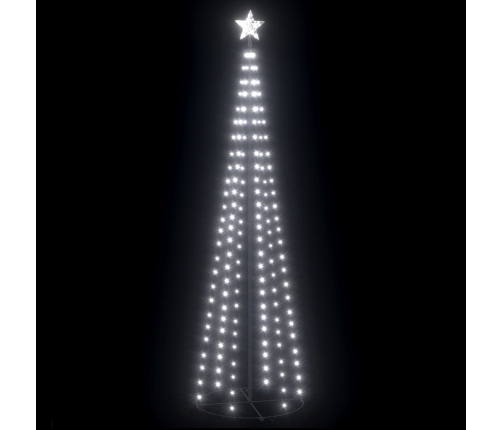 Árbol cono de Navidad 136 LEDs blanco frío 70x240 cm