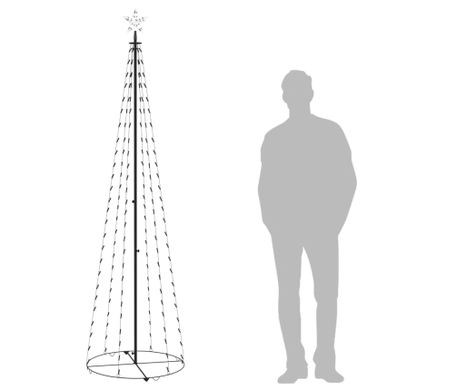 Árbol cono de Navidad 136 LEDs blanco frío 70x240 cm