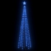 Árbol cono de Navidad 136 LEDs azul 70x240 cm