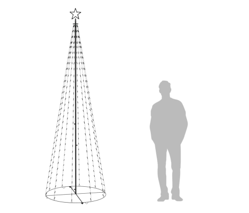 Árbol cono de Navidad 330 LEDs blanco frío 100x300 cm