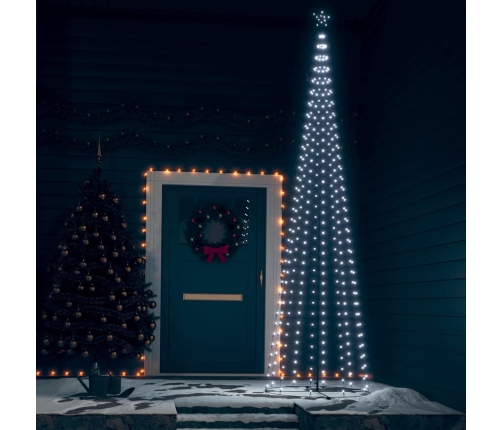 Árbol cono de Navidad 400 LEDs blanco frío 100x360 cm