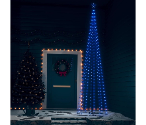 Árbol de Navidad cónico 400 LED azul 100x360 cm