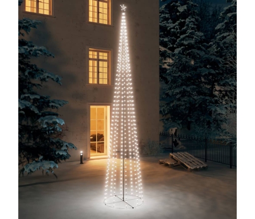 Árbol de Navidad cónico 752 LEDs blanco frío 160x500 cm