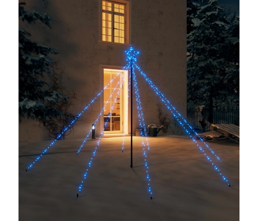 LED árbol de Navidad interior y exterior 400 LED azul 2,5 m