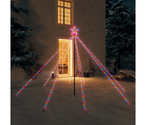 Luces árbol de Navidad interior/exterior 400 LED colores 2,5 m