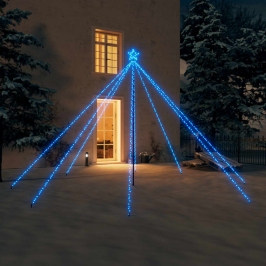 LED árbol de Navidad interior y exterior 576 LED azul 3,6 m