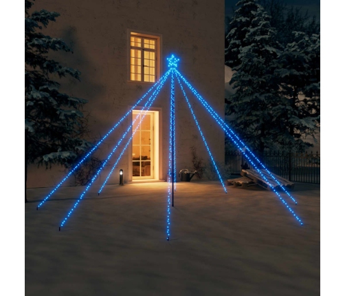 LED árbol de Navidad interior y exterior 576 LED azul 3,6 m