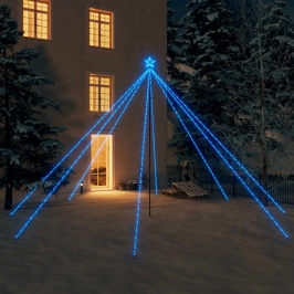 LED árbol de Navidad interior y exterior 800 LED azul 5 m