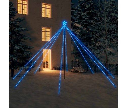 LED árbol de Navidad interior y exterior 800 LED azul 5 m