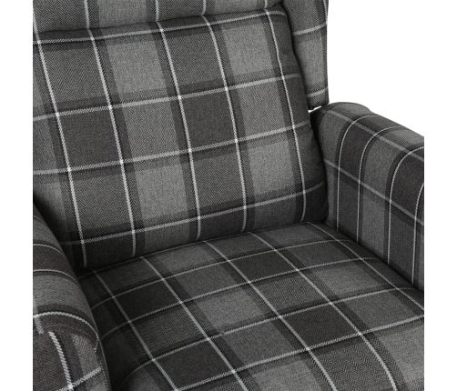 Sillón de masaje elevable de tela gris