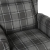 Sillón de masaje elevable de tela gris