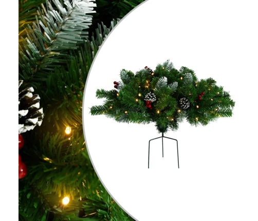 Árbol de Navidad artificial con luces PVC verde 40 cm