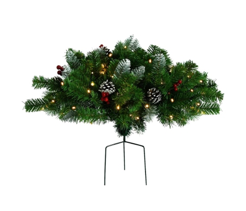 Árbol de Navidad artificial con luces PVC verde 40 cm