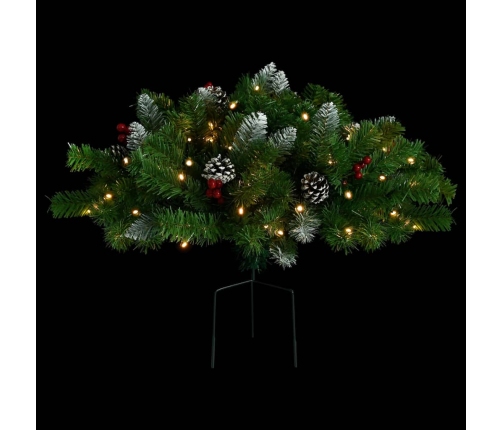 Árbol de Navidad artificial con luces PVC verde 40 cm