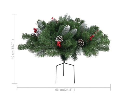 Árbol de Navidad artificial con luces PVC verde 40 cm