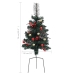 Árboles de Navidad de camino con luces 2 uds PVC 76 cm