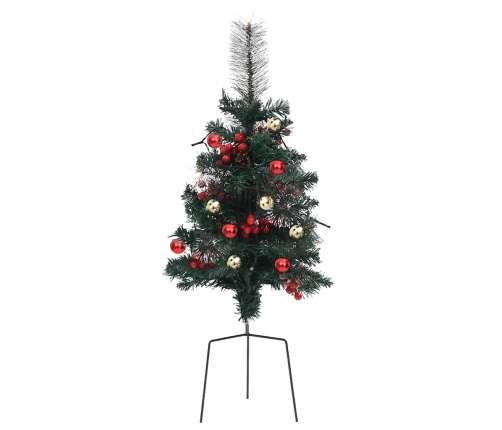 Árboles de Navidad de camino con luces 2 uds PVC 76 cm