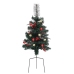 Árboles de Navidad de camino con luces 2 uds PVC 76 cm