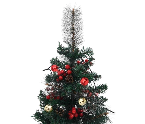 Árboles de Navidad de camino con luces 2 uds PVC 76 cm