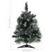 Árbol de Navidad preiluminado con luces y soporte verde 60 cm