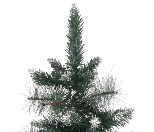 Árbol de Navidad preiluminado con luces y soporte verde 90 cm