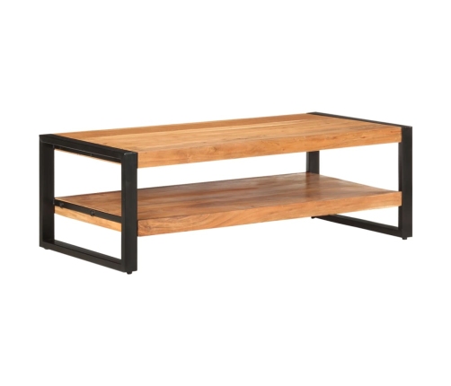 Mesa de centro de madera maciza de acacia 120x60x40 cm