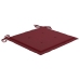 Sillas de jardín 8 uds madera maciza teca cojines rojo tinto