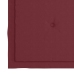 Sillas de jardín 8 uds madera maciza teca cojines rojo tinto