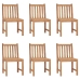Sillas de jardín 6 unidades con cojines madera maciza de teca
