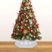 Falda del árbol de Navidad plateada y blanca Ø68x25 cm