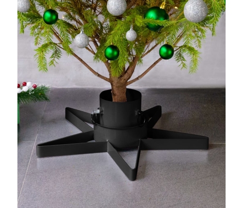 Soporte para árbol de Navidad negro 47x47x13,5 cm