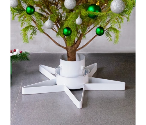 Soporte para árbol de Navidad blanco 47x47x13,5 cm