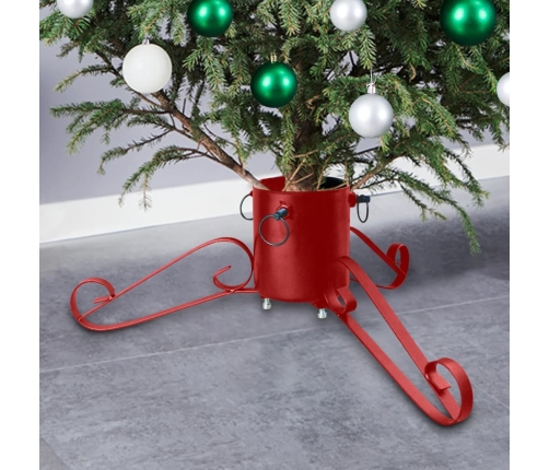 Soporte para árbol de Navidad rojo 58x58x21 cm