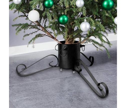 Soporte para árbol de Navidad negro 58x58x21 cm