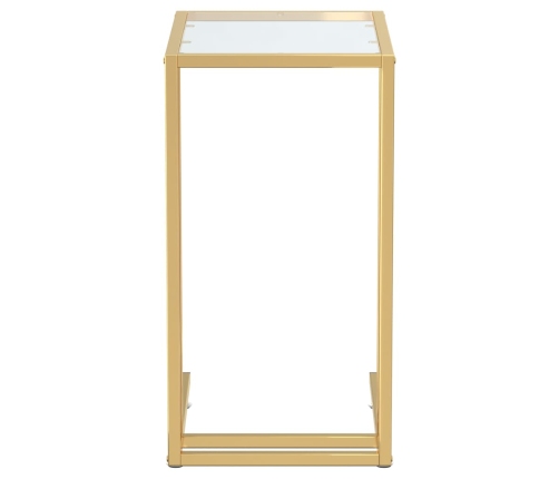 Mesa auxiliar de ordenador vidrio transparente 50x35x65 cm