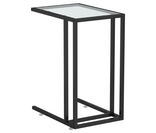 Mesa auxiliar de ordenador vidrio transparente 50x35x65 cm