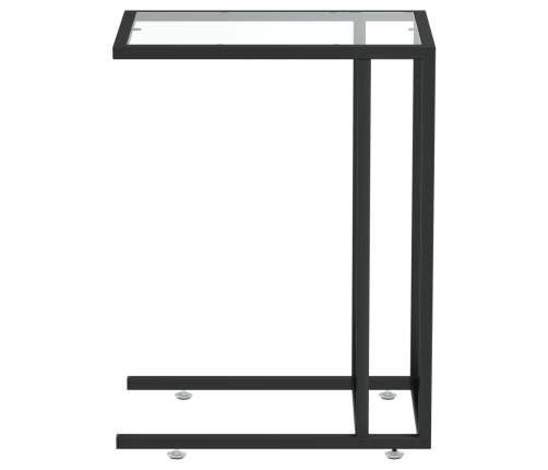 Mesa auxiliar de ordenador vidrio transparente 50x35x65 cm