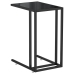 vidaXL Mesa auxiliar de ordenador vidrio transparente negro 50x35x65cm