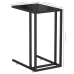 Mesa auxiliar de ordenador vidrio transparente negro 50x35x65cm