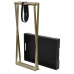 Mesa plegable MDF dorado y negro 48x34x61 cm