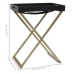 Mesa plegable MDF dorado y negro 48x34x61 cm