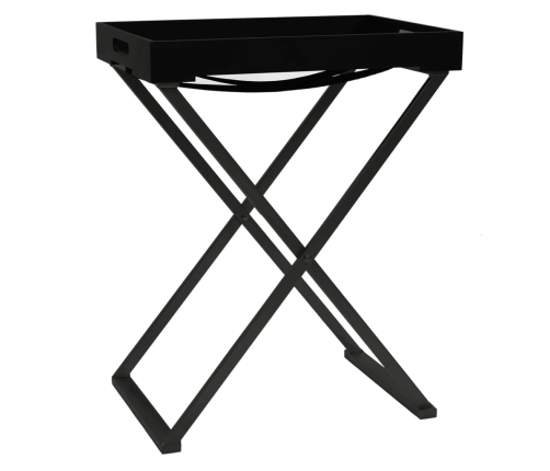 Mesa plegable MDF negra 48x34x61 cm