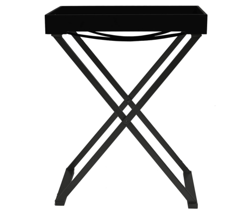 Mesa plegable MDF negra 48x34x61 cm