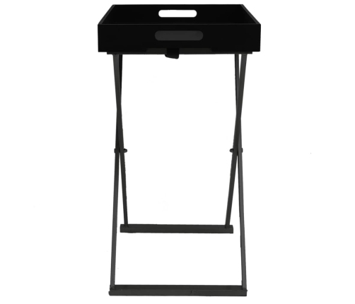 Mesa plegable MDF negra 48x34x61 cm