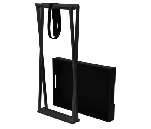 Mesa plegable MDF negra 48x34x61 cm