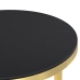 Mesa auxiliar vidrio templado negro y dorado 45 cm