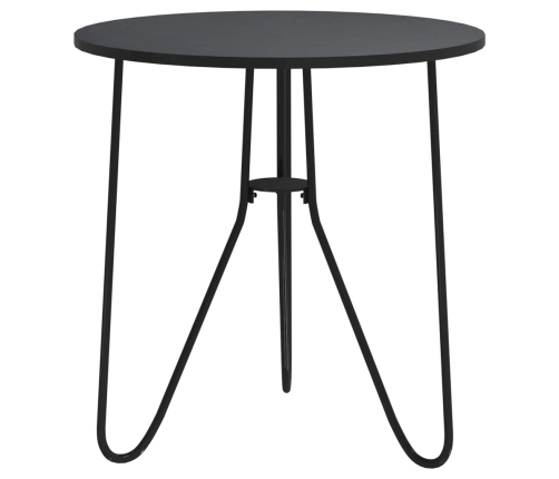 vidaXL Mesa de centro de MDF y hierro negro 48 cm